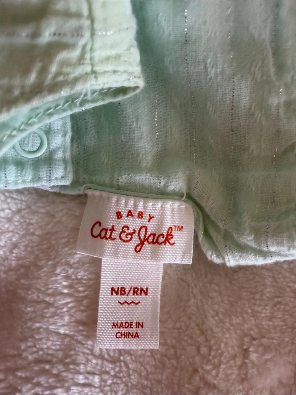 Cat & Jack Mint Green Ruffled Baby Dress
